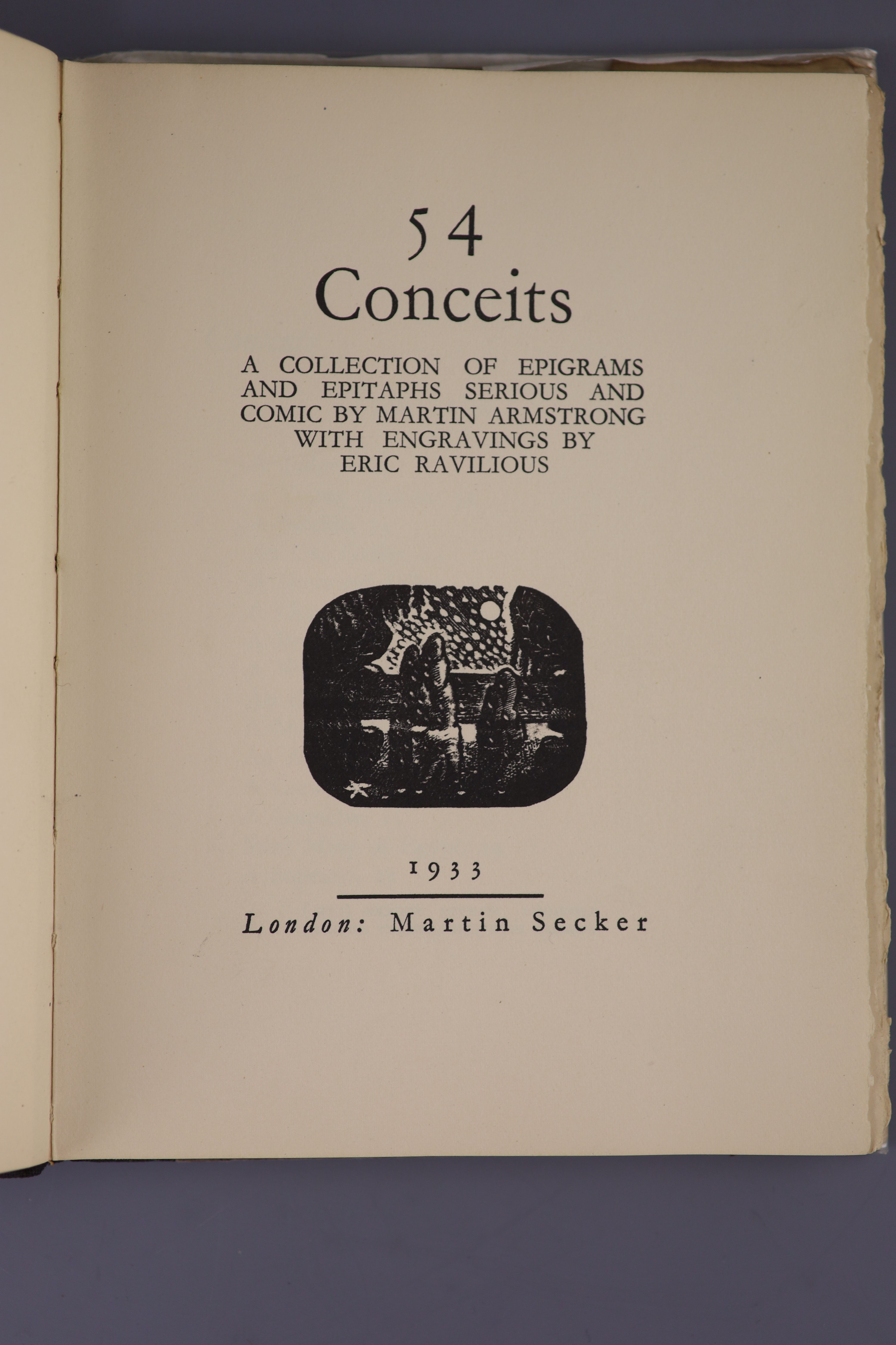 Eric Ravilious (1903-1942) and Martin Armstrong, Fifty-Four Conceits, 7 x 5.25in.